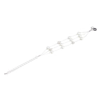 Silver Pearl Multi Textured Bead Bracelet - link has visual effect only