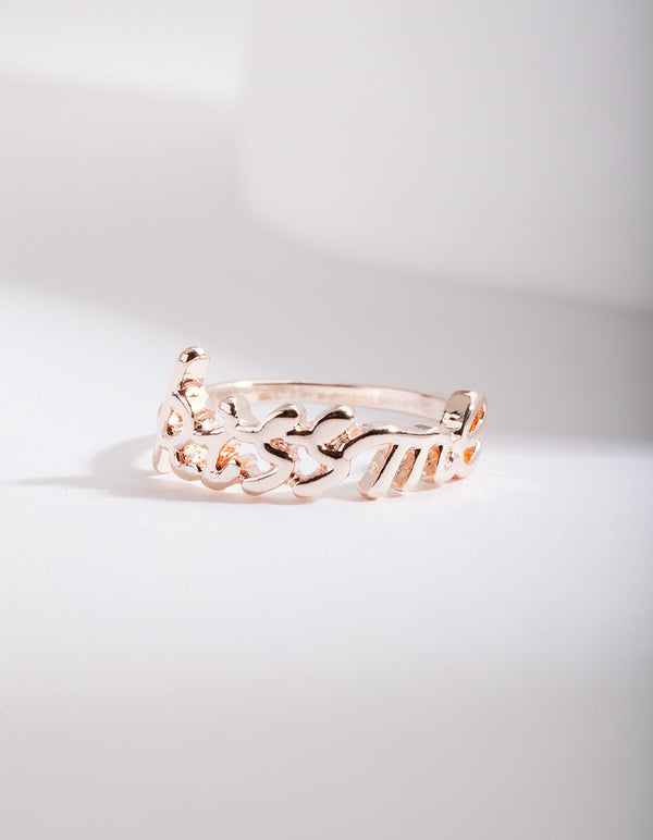 Rose Gold "Kiss Me" Ring