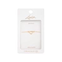 Gold Plated Cut Out Fine Heart Bracelet - link has visual effect only