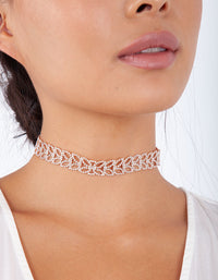 Rose Gold Diamante Petal Choker - link has visual effect only