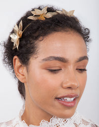 Golden Cluster Leaf Headband - link has visual effect only