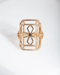 Gold Dotted Shield Ring - link has visual effect only