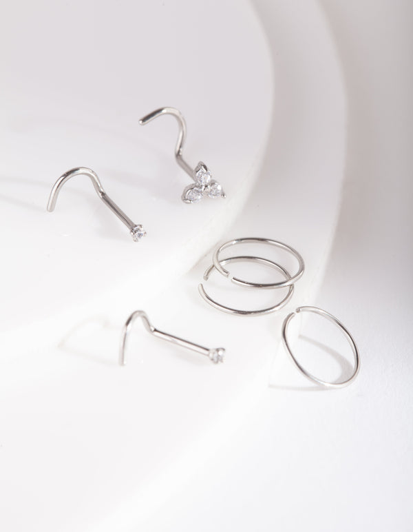 Nose Ring & Stud 6 Pack
