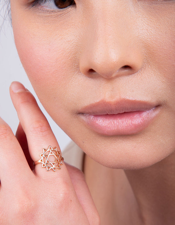 Gold Heart Chakra Ring