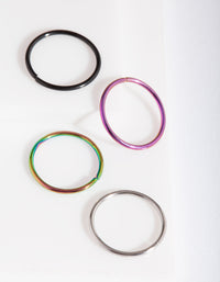 Mixed Metal Nose Ring 4 Pack - link has visual effect only