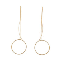 Circle Thread Drop Earrings In Gold - link has visual effect only