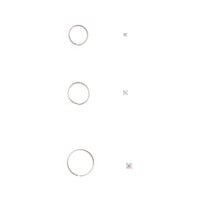 Cubic Zirconia Rhodium Nose Ring Pack - link has visual effect only