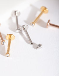 Mixed Metal Flat Back Earring Pack - link has visual effect only