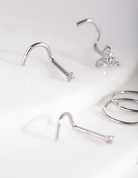 Nose Ring & Stud 6 Pack - link has visual effect only