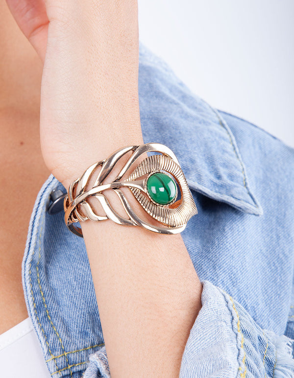 Gold Diamante Toggle Bracelet