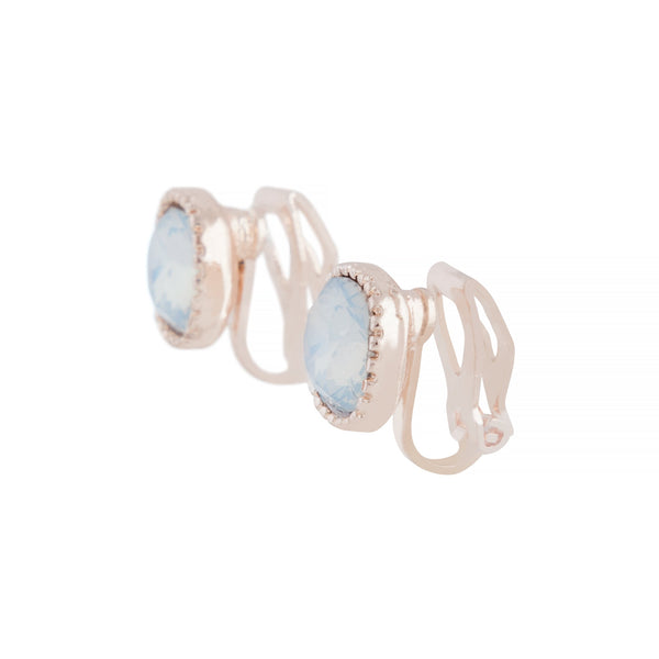 Silver Multi Glitter Disc Clip On Earring 5 Pack