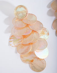 Reflective Shell Disc Earrings - link has visual effect only