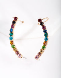 Rainbow Diamante Ear Cuff - link has visual effect only