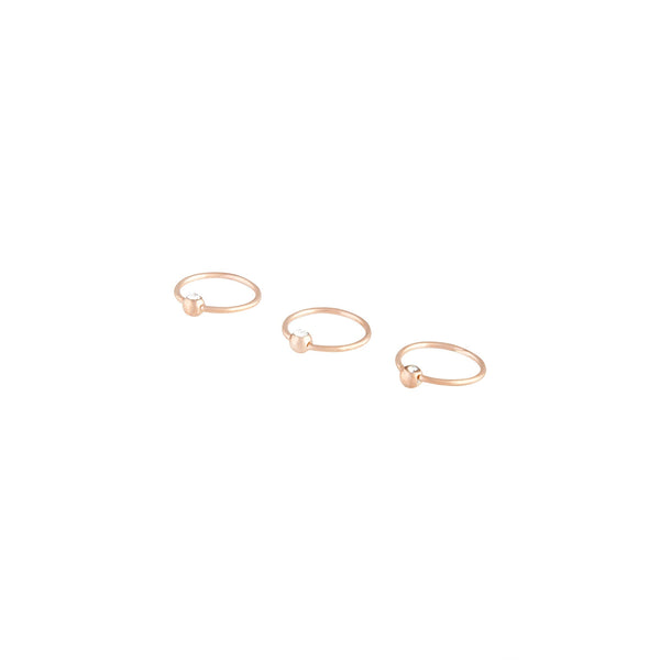 Rose Gold Upper Ear Hoop Earrings