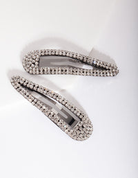 Gunmetal Snap Hair Clip Duo - link has visual effect only
