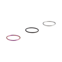 Mixed Metal Classic Nose Ring 3 Pack - link has visual effect only