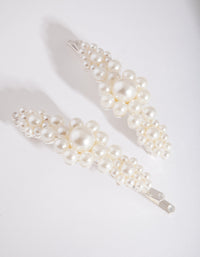 Pearl Cluster Hair Clip 2 Pack - link has visual effect only