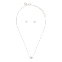 Silver Diamante Fireball Necklace Earrings Set - link has visual effect only