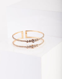 Gold Diamante Cuff Bracelet - link has visual effect only