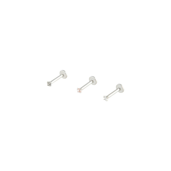 Silver Classic Labret Earring 3 Pack