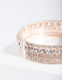 Rosegouden armband met meerdere diamanten - link has visual effect only