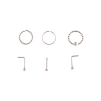 Rhodium Twisted Nose 6 Pack - link has visual effect only
