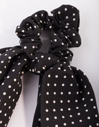 Black Polka Dot Scarf Scrunchie - link has visual effect only