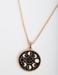 Black Gold Moon Phase Necklace - link has visual effect only