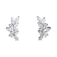 Flower Navette Crystal Stud - link has visual effect only