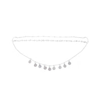 Silver Layered Disc Station Chain Choker - link has visual effect only