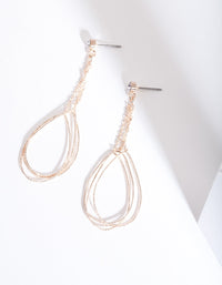 Rose Gold Multi Teardrop Earrings - link has visual effect only