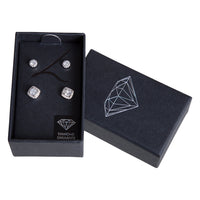 Diamond Simulant Circle & Square Stud 2 Pack - link has visual effect only