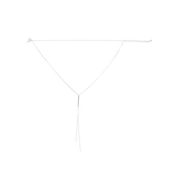 Fine Silver Snake Chain Crossover Choker