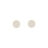 Silver Gold Glitter Inlay Disc Earrings - link has visual effect only