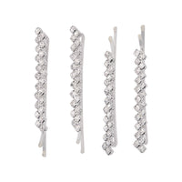 Diamante Zig Zag Pins 4 Pack In Silver - link has visual effect only