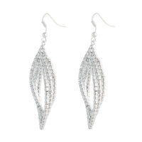Layered Crystal Navette Twist Drop Earrings - link has visual effect only