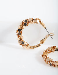 Gold Mini Sequin Hoop Earrings - link has visual effect only