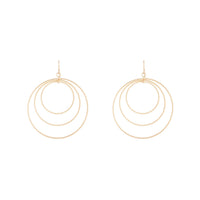 Gold Diamond Cut Circle Multi Drop Earrings - link has visual effect only
