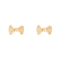 Gold Metal Bow Stud Earrings - link has visual effect only
