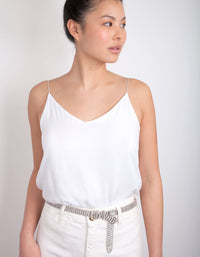 Rhodium Thin Diamante Belt - link has visual effect only