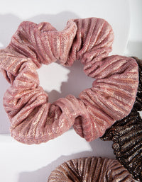 Pink Metallic Scrunchie 3 Pack - link has visual effect only