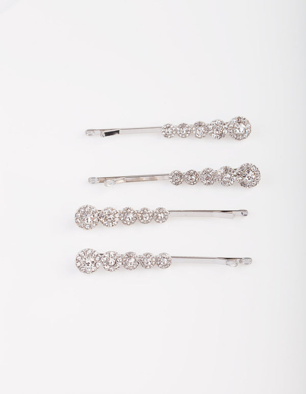 Graduated Diamante Stones Hair Pin Pack