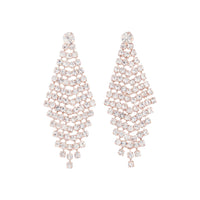 Rose Gold Tier Diamante Drop Earrings - link has visual effect only