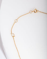 Vergulde sterling zilveren slangenarmband enkelband - link has visual effect only
