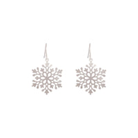 Silver Snowflake Drop Earrings - link has visual effect only