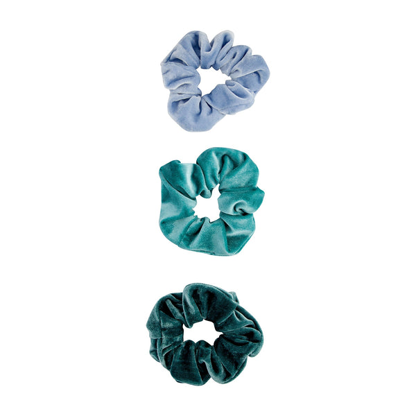 Blue Velvet Scrunchie 3 Pack