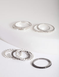 Silver Mixed Metal Ring Pack - link has visual effect only