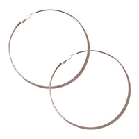 Rose Gold Flat Edge Hoop Earrings - link has visual effect only