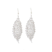 Diamante Leaf Drop Earrings - link has visual effect only