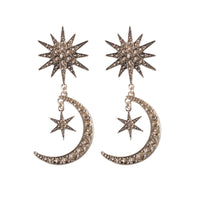 Gold Celestial Moon Earrings - link has visual effect only